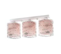Plafón de techo 3 luces infantil Clouds Nube rosa Pink