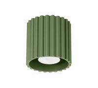 Sollux Lighting Lámpara de techo plafón Aura - foco aluminio, 1 llama, bombilla LED, verde oliva