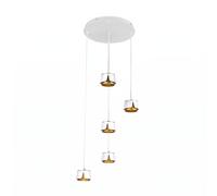 Plafon domenica 5 x gx53 blanco/oro 45w 4000k 4000lm bombillas incluid