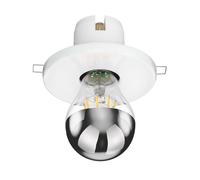 Plafón empotrable de porcelana E27 TELA blanco incl. lámpara LED E27 667lm