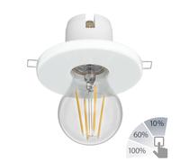 Plafón empotrable de porcelana E27 TELA blanco incl. lámpara LED máx. 1020lm
