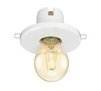 Plafón empotrable de porcelana E27 TELA blanco incl. lámpara LED oro 471lm