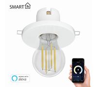 Plafón empotrable de porcelana TELA blanco incl. lámpara LED E27 1005lm Smart