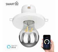 Plafón empotrable de porcelana TELA blanco incl. lámpara LED E27 486lm Smart