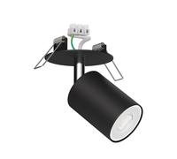 Plafón empotrable WAIKA negro mate incl. LED GU10 (blanco cálido 7,6W 1103lm