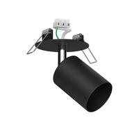 Plafón empotrable WAIKA orientable negro mate redondo 80mm Ø 1x GU10 máx. 15W