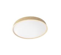 Fabrilamp Plafón Kiara LED 40W 3600lm 3000-4200-6500K Blanco/Haya Ø40x40x5,5cm con mando