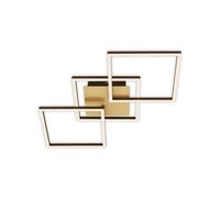 BRILONER Leuchten - Plafón LED, Configuración, Plafón Orientable, Regulable, LED Marco, Dorado Marrón 763 x 368 x 73 mm