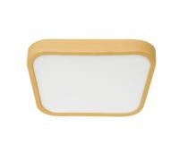Plafón led 36w cct cuadrado madera silver hydra 490520