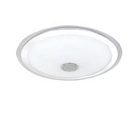 Plafón LED 72W RGB regulable 5760lm con control remoto y memoria, dimensiones 10x53x53 cm, ideal para decoración y ambientes personalizados.