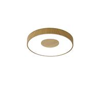Plafón LED 80W COIN Dimable Mantra Madera Ø50 x 6.8cm altura con mando a distancia