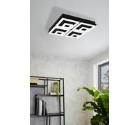 Plafón led cuadrada transparente eglo fradelo 5000 lm blanco cálido (3000k) ip20