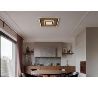 Plafón led cuadrado negro pantalla acrílica 1200 lm blanco cálido (3000k) ip20