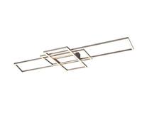 Trio-Leuchten Plafón LED Irvine 60 W 3000–6500 K 7100 lm cuerpo de metal níquel mate 105×42×6,5 cm