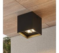 Plafón LED Eveta de Lindby, 10 cm, antracita, aluminio, IP65