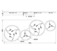 Plafón led irregular blanco 4800 lm blanco neutro (4000k) 95 cm ip20