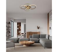 Plafón led irregular grafito pantalla acrílica 3700 lm blanco cálido (3000k) ip20