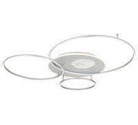 Plafón led irregular plata pantalla acrílica 4599 lm color luz de cálida a fría cct (2700k-6500k) ip20