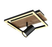 Plafón LED Kassu (24 W, Blanco cálido, Marrón, L x An x Al: 32 x 27 x 15 cm, 2 ud.)