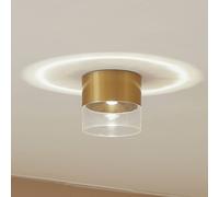 Plafón LED Lindby Dalila, dorado, Ø 10 cm, aluminio
