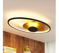 Plafón LED Lindby Feival, 73 cm, óxido/oro, atenuable