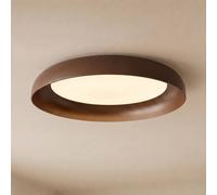 Plafón LED Lindby «Florie», marrón, metal, Ø 40 cm