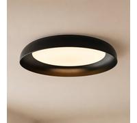 Plafón LED Lindby «Florie», negro, de metal, Ø 40 cm