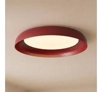 Plafón LED Lindby «Florie», rojo, metal, Ø 40 cm