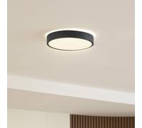 Plafón LED Lindby Manala, gris hormigón, RGB, CCT, control remoto