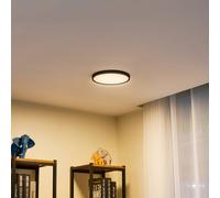 Plafón LED Lindby Pravin, Ø 23 cm, CCT, negro