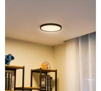 Plafón LED Lindby Pravin, Ø 30 cm, 3.000 K, negro