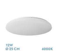 plafon led modelo tadeo blanco redondo 12 w luz neutra