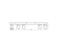 Plafón LED NEPTUNE de OSRAM, CLICK-SELECT, 4 focos, blanco