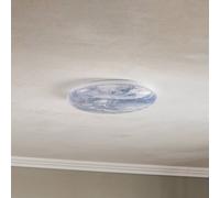Plafón LED Orbi de Lindby, 38 cm, azul/blanco, plástico