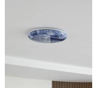 Plafón LED Orbi de Lindby, 48 cm, azul/blanco, plástico