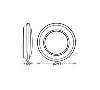Plafón LED OR ERLIN de OSRAM, plateada, Ø 30 cm, metal