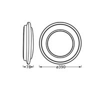 Plafón LED OR ERLIN de OSRAM, plateada, Ø 39 cm, metal