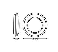 Plafón LED OR ERLIN de OSRAM, plateada, Ø 49 cm, metal