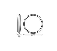 Plafón LED OR UBLIN de OSRAM, Ø 30 cm, metal plateado