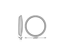 Plafón LED OR UBLIN de OSRAM, Ø 49 cm, metal plateado