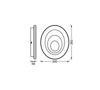 Plafón LED OSRAM ORBIS SPIRAL OVAL, Ø 36 cm, blanca, 27 W