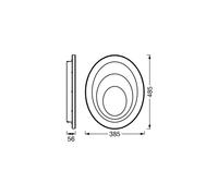 Plafón LED OSRAM ORBIS SPIRAL OVAL, Ø 49 cm, blanca, 37 W