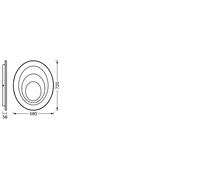 Plafón led ovalado blanco 3800 lm blanco cálido 72 cm ip20
