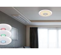 Plafón led redondo blanco pantalla acrílica 2300 lm color de la luz de cálida a fría cct (3000k-6000k) ø60 cm ip20