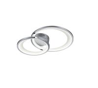 Plafón led redondo cromo aluminio 2650 lm blanco cálido (3000k) ip20