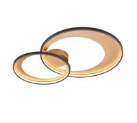 Plafón led redondo negro aluminio 4300 lm blanco cálido (3000k) ip20