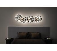 Plafón led redondo negro mantra collage 3000 lm blanco cálido (3000k) ip20