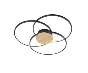 Plafón led redondo negro trio lighting 4800 lm blanco cálido (3000k) ø80 cm ip20