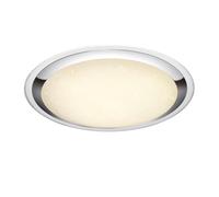 Plafón led redondo plata miko pantalla transparente color de la luz de cálida a fría cct (3000k-5000k) ø85 cm ip20