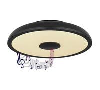 Plafón LED redondo Raffy (18 W, Ø x Al: 28 x 5,5 cm, Negro, RGBW)